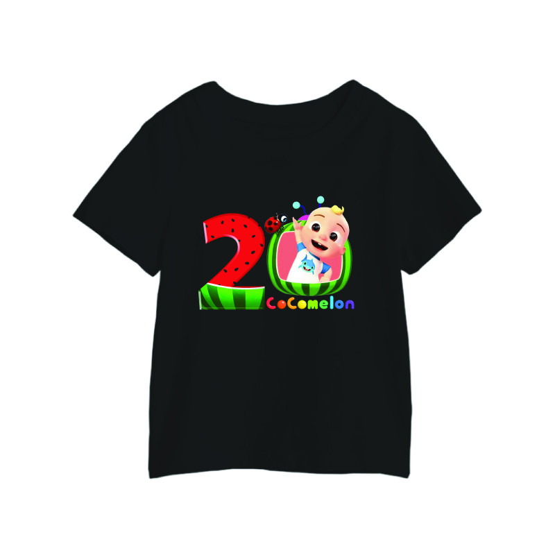 AL Amal Cocomelon 2 year Old T-Shirts, Cocomelon black