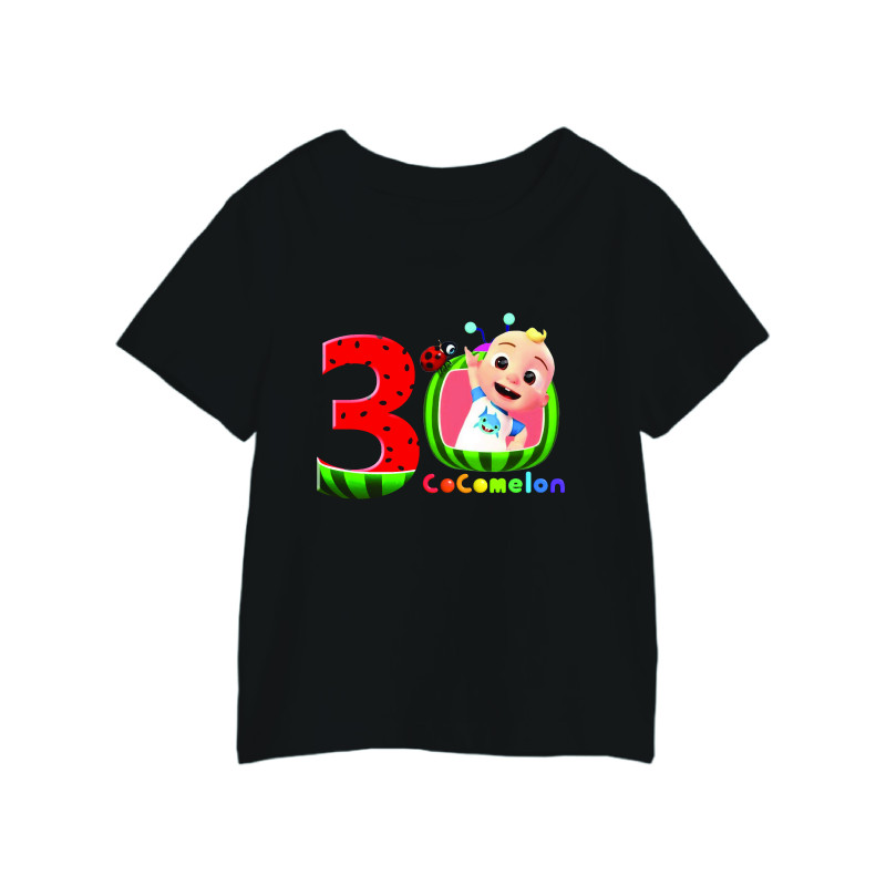 AL Amal Cocomelon 3 year Old T-Shirts, Cocomelon black