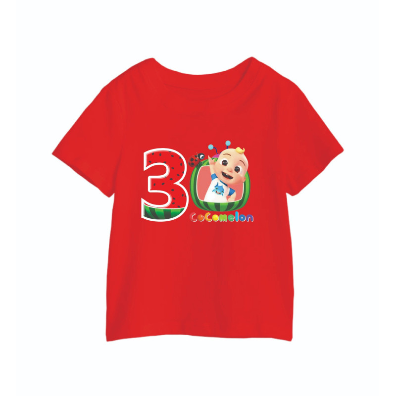 AL Amal Cocomelon 3 year Old T-Shirts, Cocomelon Red