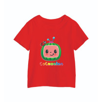 AL Amal COCOmelon  Boys Girls Short Sleeve Crewneck Casual Fashion T-Shirt Boy Gril ( Red )