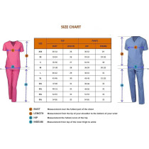 Scrubs Suit Medical Uniform Women and Man Scrubs Set Medical Scrubs Suit Top and Pants ( Pink )
