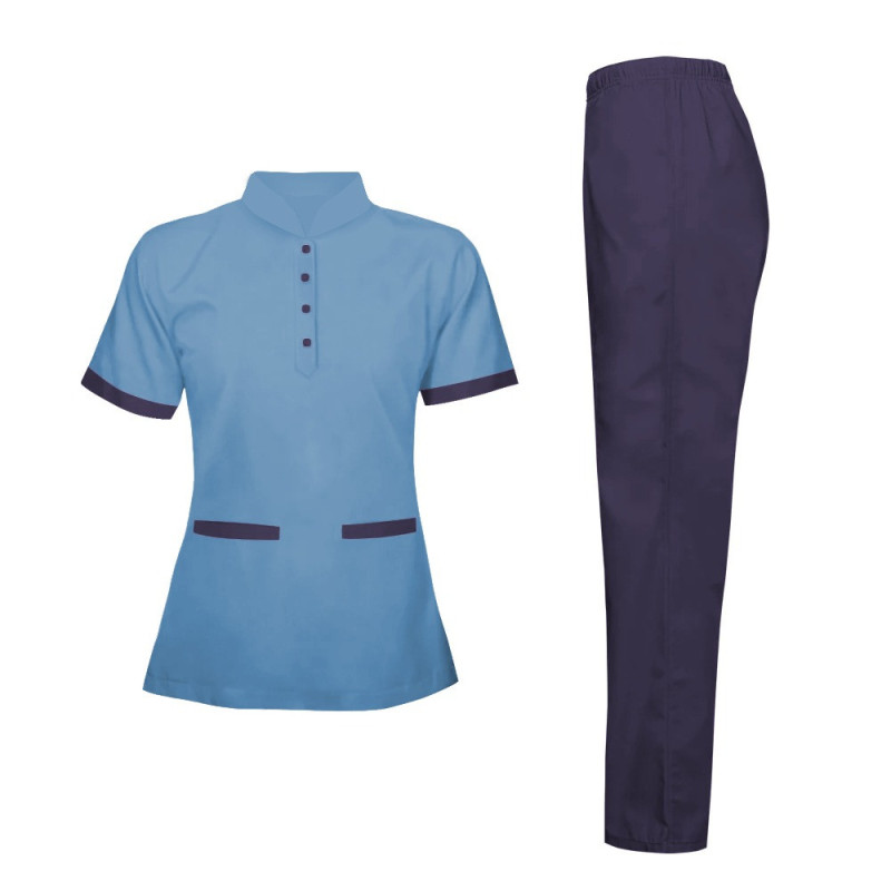 House Keeping Staff Uniform Cleaner Uniform Housemaid Uniform ( Royalblue/Navy )