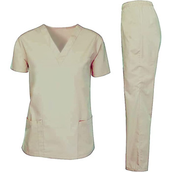 House Keeping Staff Uniform Cleaner Uniform Housemaid Uniform ( Beige )