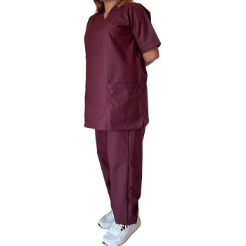 House Keeping Staff Uniform Cleaner Uniform Housemaid Uniform ( Maroon )