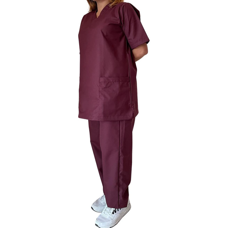 House Keeping Staff Uniform Cleaner Uniform Housemaid Uniform ( Maroon )