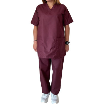 House Keeping Staff Uniform Cleaner Uniform Housemaid Uniform ( Maroon )