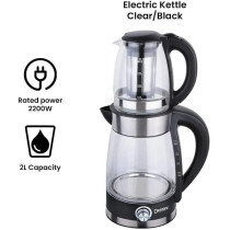 Dessini Electric Tea Maker With Kettle 2 L 2200 W 7007 Clear Black