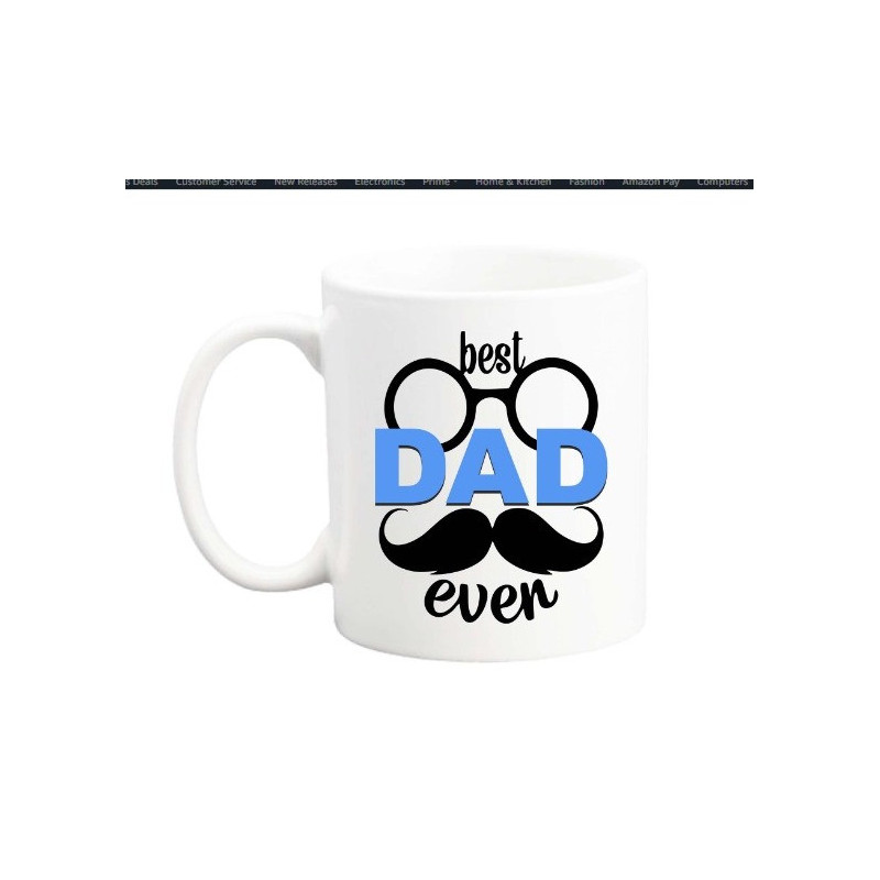Fathers Day Printed Coffee Mug - Funny Fathers Day Quote.
