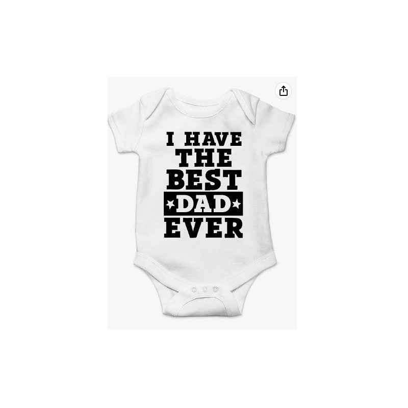 Customized Fathers Day Soft Cotton Baby Rompers 2