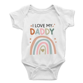 Customized Fathers Day Soft Cotton Baby Rompers 3