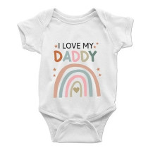 Customized Fathers Day Soft Cotton Baby Rompers 3