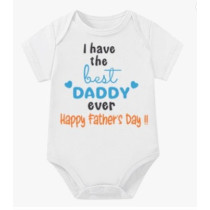 Customized Fathers Day Soft Cotton Baby Rompers 4
