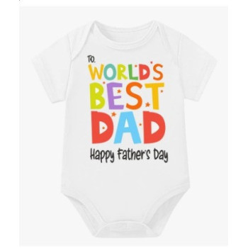 Customized Fathers Day Soft Cotton Baby Rompers 5