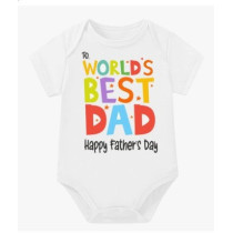 Customized Fathers Day Soft Cotton Baby Rompers 5