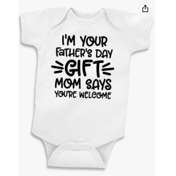 Personalised Fathers Day Soft Cotton Baby Rompers 6