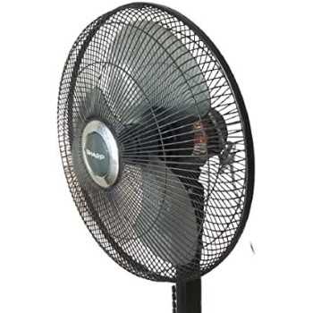 SHARP 16 Inches/40cms Blade 50 Watts Pedestal Free Standing Fan, Made In Malaysia, Pjs169 - Dark Grey"Min 1 year manufacturer warranty"