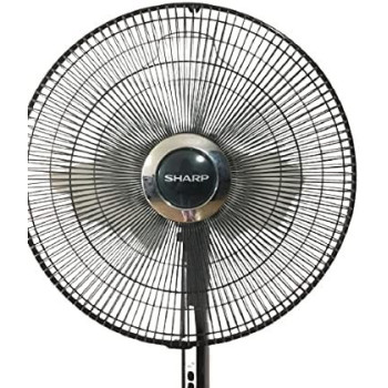 SHARP 16 Inches/40cms Blade 50 Watts Pedestal Free Standing Fan, Made In Malaysia, Pjs169 - Dark Grey"Min 1 year manufacturer warranty"