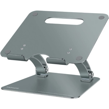 Promate Laptop Stand, Ergonomic Aluminum Alloy Sit To Stand Laptop Riser With Anti-Slip Pads, Deskmate-7