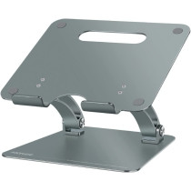 Promate Laptop Stand, Ergonomic Aluminum Alloy Sit To Stand Laptop Riser With Anti-Slip Pads, Deskmate-7
