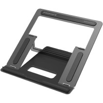 Promate Laptop Stand, Ergonomic Aluminum Multi-Level Notebook Stand Up To 17 Inches With Anti-Slip Pads, Deskmate-5 (Grey)