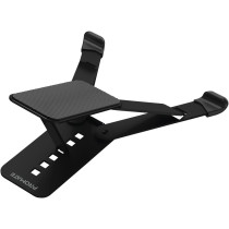 Promate Laptop Stand, Ergonomic Aluminum Multi-Level Notebook Stand With Anti-Slip Pads, Optimized Air Ventilation - Black