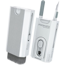 Promate Cleaner Set, 8-In-1 Electronic Cleaner Kit With, High-Density Brush,Sponge,Cloth, Spray Bottle, Key Puller,Phone Holder, Shinekit