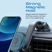 Promate Car Phone Holder, Magnetic Stick-On Dashboard Mobilemount For Iphone13 Pro Max/13 Mini/13Pro/ Galaxy S22/S21,Magmount-Xl