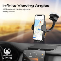 Promate Car Phone Holder, Premium Anti-Distraction Dashboard Car Phone Mount For Iphone 14, Galaxy S22, Dashmount