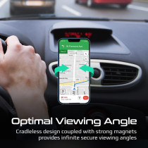 Promate Magnetic Car Mount, Universal Cradleless Ac Vent Phone-Holder,360-Degree Rotatable Design For Iphone13, Samsung S22, Ventmag-Xl