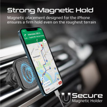 Promate Magnetic Car Mount, Universal Cradleless Ac Vent Phone-Holder,360-Degree Rotatable Design For Iphone13, Samsung S22, Ventmag-Xl