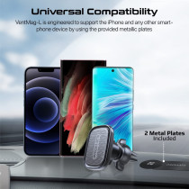 Promate Magnetic Car Mount,Universal Cradleless Ac Vent Phone Holder With 360-Degree Rotatable Design For Iphone14, S23, Ventmag-L