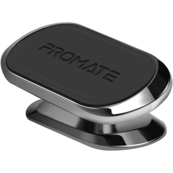 Promate Magnetic Car Phone Holder, Universal Cradleless Stick-On Dashboard Mount With Anti-Slip Grip Magnetto-3 Black