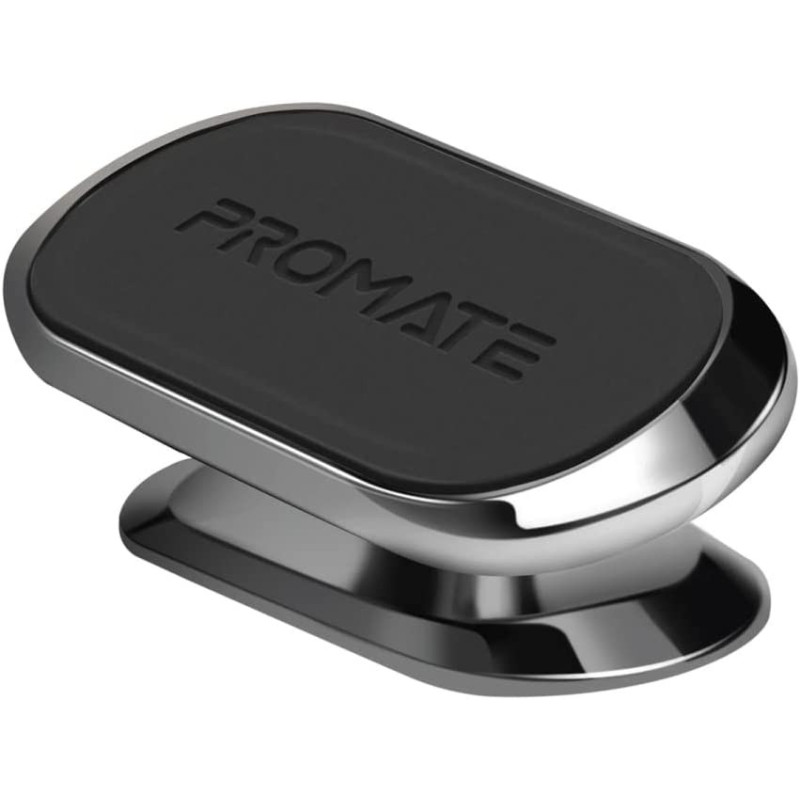 Promate Magnetic Car Phone Holder, Universal Cradleless Stick-On Dashboard Mount With Anti-Slip Grip Magnetto-3 Black
