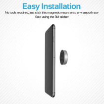 Promate Magnetic Mount, Universal Flat Stick On Dashboard Magnetic Mount Holder For Smartphones, Gps And Mini Tablets, Magmini