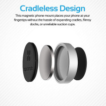 Promate Magnetic Mount, Universal Flat Stick On Dashboard Magnetic Mount Holder For Smartphones, Gps And Mini Tablets, Magmini