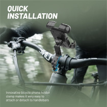Promate Bike Phone Holder, 360 Degree Rotatable Anti-Shake Bicycle Phone Mount Holder With Anti-Slip Grip, Bikemount-2