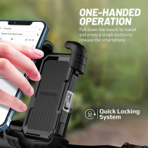 Promate Bike Phone Holder, 360 Degree Rotatable Anti-Shake Bicycle Phone Mount Holder With Anti-Slip Grip, Bikemount-2