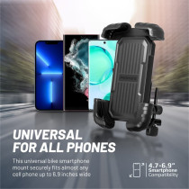 Promate Bike Phone Holder, 360 Degree Rotatable Anti-Shake Bicycle Phone Mount Holder With Anti-Slip Grip, Bikemount-2