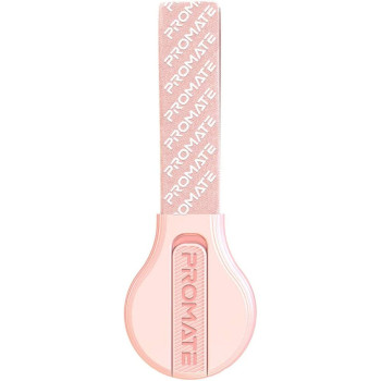 Promate Finger Strap Phone Holder, Multifunction Finger Grip Stand With Reusable Adhesive For Smartphones And Tablets, Kickstrap-1 Pink