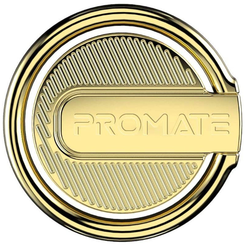 Promate Finger Ring Stand, Multifunction Kickstand Ring Phone Holder For Smartphones, Ipod, Ipad, Ringrip-1 Gold