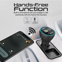 Promate Wireless Fm Transmitter, In-Car Bluetooth V5.1 Transmitter Car Kit With 20W Usb-C Power Delivery, Powertune-38W