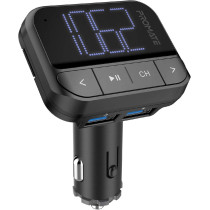 Promate Car Fm Transmitter, Wireless In-Car Radio Adapter Kit With Dual Usb Ports And Remote Control For Smartphones, Ezfm-2