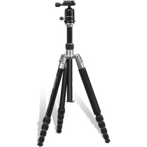Promate Travel Tripod, Professional Aluminium 160Cm Tripod For Canon, Nikon, Dslr, Smartphones, Precise-160