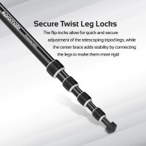 Promate Travel Tripod, Professional Aluminium 160Cm Tripod For Canon, Nikon, Dslr, Smartphones, Precise-160