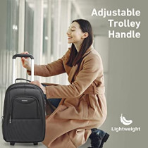Promate Trolley Bag, Premium 2-In-1 Trolley Bag And Backpack With Secure Zippers For 16â€ Laptops,Macbooks,Ipad,Xps 13, Mogul-Tr
