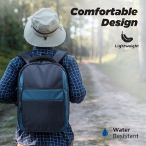 Promate Laptop Backpack, Lightweight Comfortable 15.6 Inch Laptop Backpack, Macbook Air, iPad Air, XPS 13, Limber-Bp, Blue