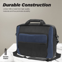 Promate Messenger Bag, Lightweight 15.6-Inch Laptop Bag,Multiple Compartments, Macbook Air, Ipad Air, Xps 13, Limber-Mb Black