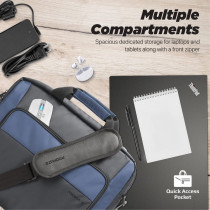 Promate Messenger Bag, Lightweight 15.6-Inch Laptop Bag,Multiple Compartments, Macbook Air, Ipad Air, Xps 13, Limber-Mb Black