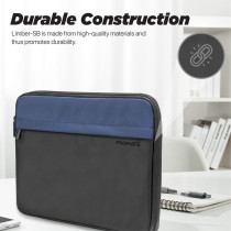Promate Laptop Sleeve, Lightweight 13-Inch Laptop And Tablet Protective Case, Macbook Air, Ipad Air, Limber-Sb Black