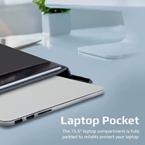 Promate Laptop Backpack 15.6 Inch, Stylish Adjustable Eco-Friendly Backpack, Asus, Macbook, Dell, Ecopack-Bp Blue